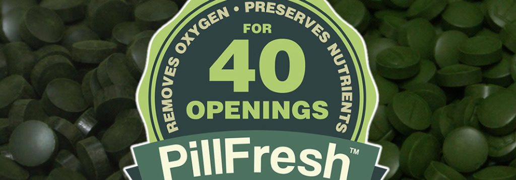 spirulina and chlorella pillfresh packaging